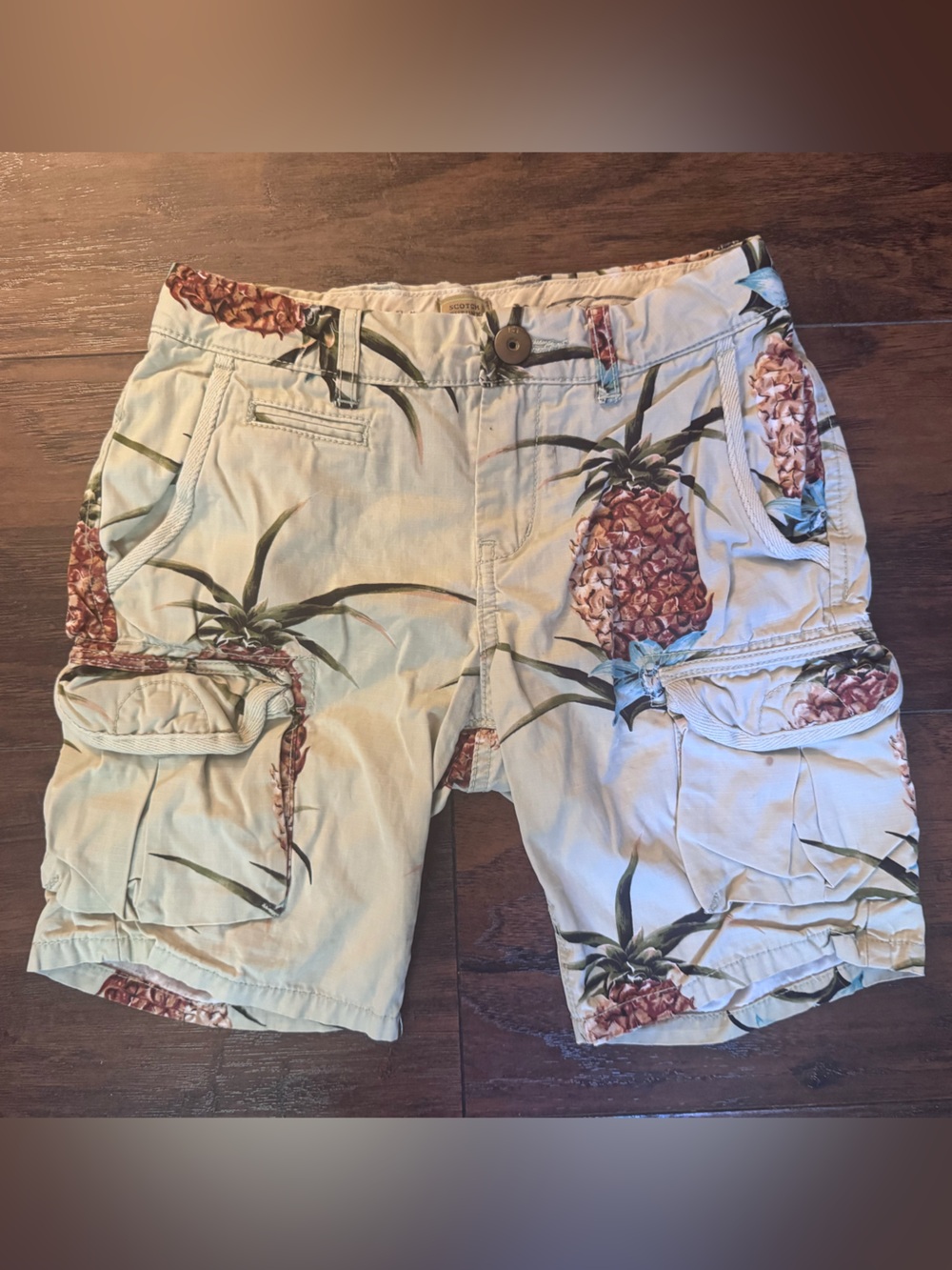 Boys scotch shrunk Pineapple Print Shorts